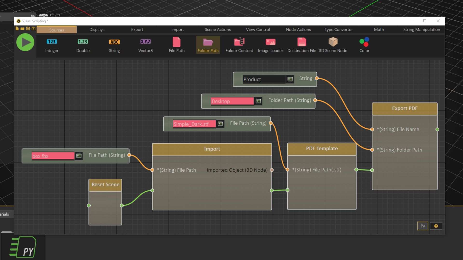 Simlab Scripts windows showing automation workflows